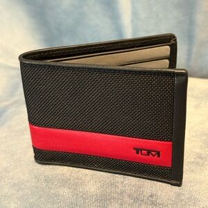 TUMI Black and Red Men's Wallet